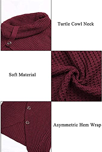 Haloumoning Girls' Wine Red Wrap Sweater Haloumoning Girls' Wine Red Wrap Sweater